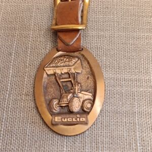 Euclid Brass Tractor Watch Fob